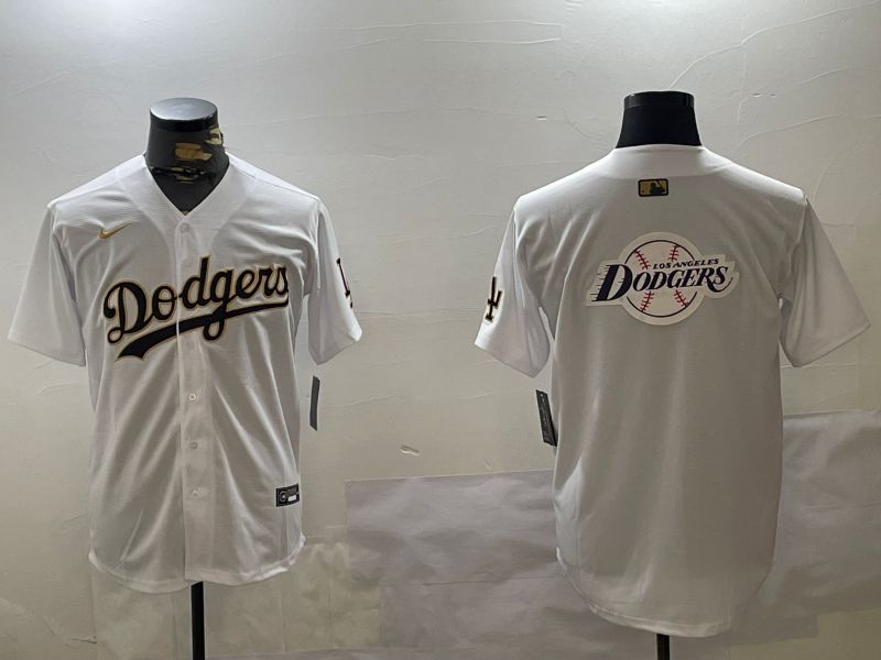 Men Los Angeles Dodgers Blank White Game 2024 Nike MLB Jersey style 12056